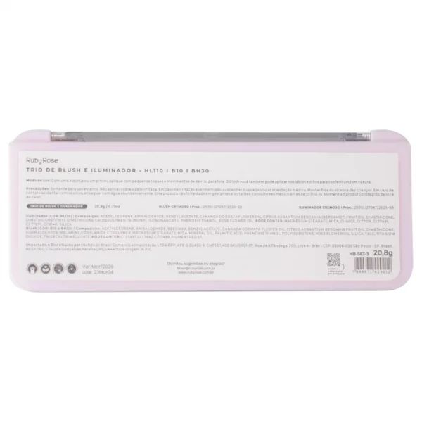 Trio De Blush E Iluminador Hl110 B10 Bh30 Hbf5833 - Image 4