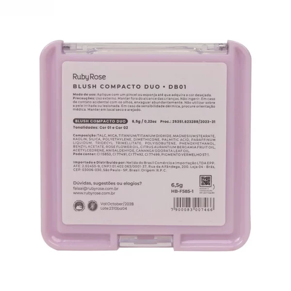 Blush Compacto Duo Db01 Hbf5851 - Image 2